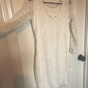 White Lace Formal Dress